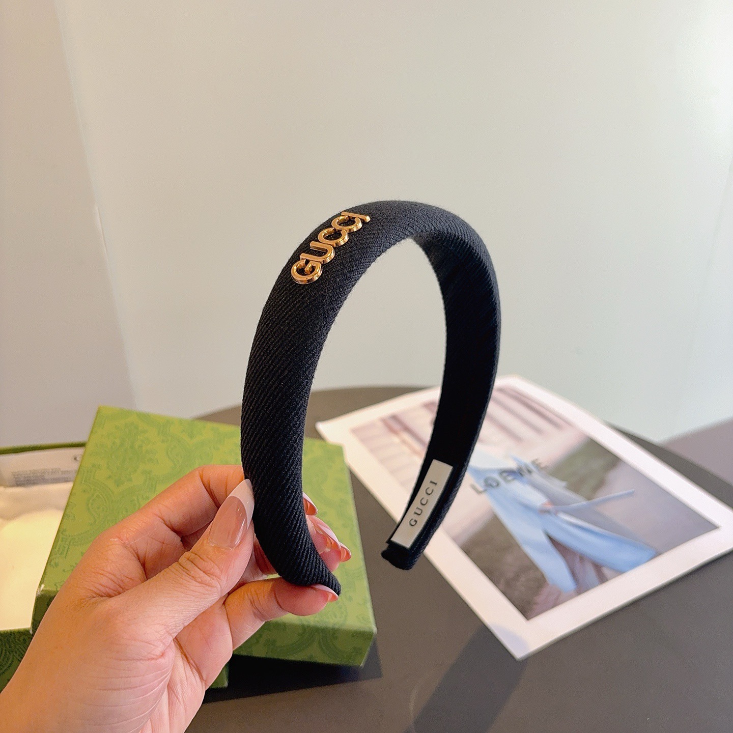 配包装Gucci古奇 网红经典新款宽版发箍，女神必备单品头箍，非常百搭，时尚潮流！