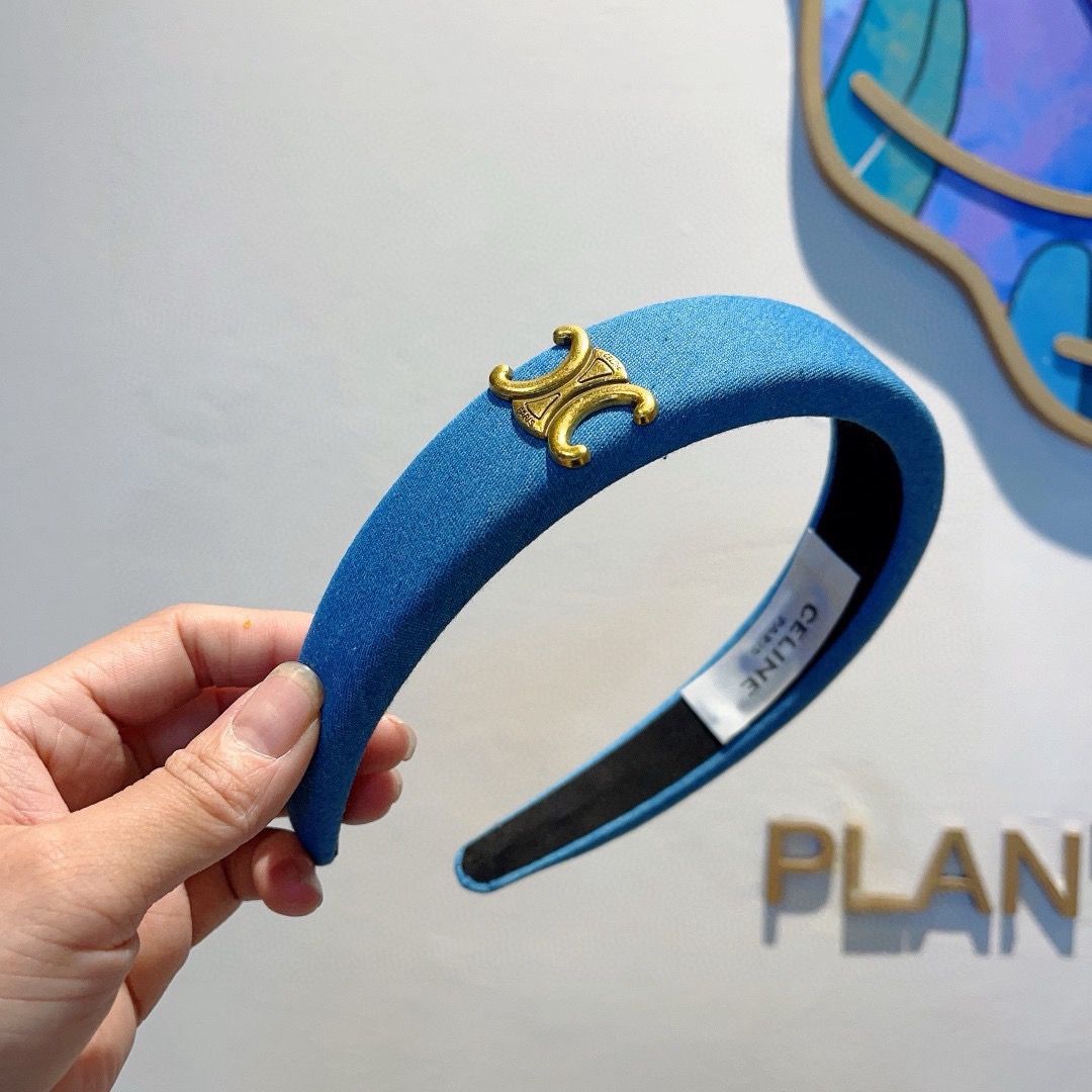 配包装CELINE（赛琳）复古牛仔布网红爆款发箍，夏天宽边显脸小头箍 佩戴舒适无压力，高级感外出非常时尚