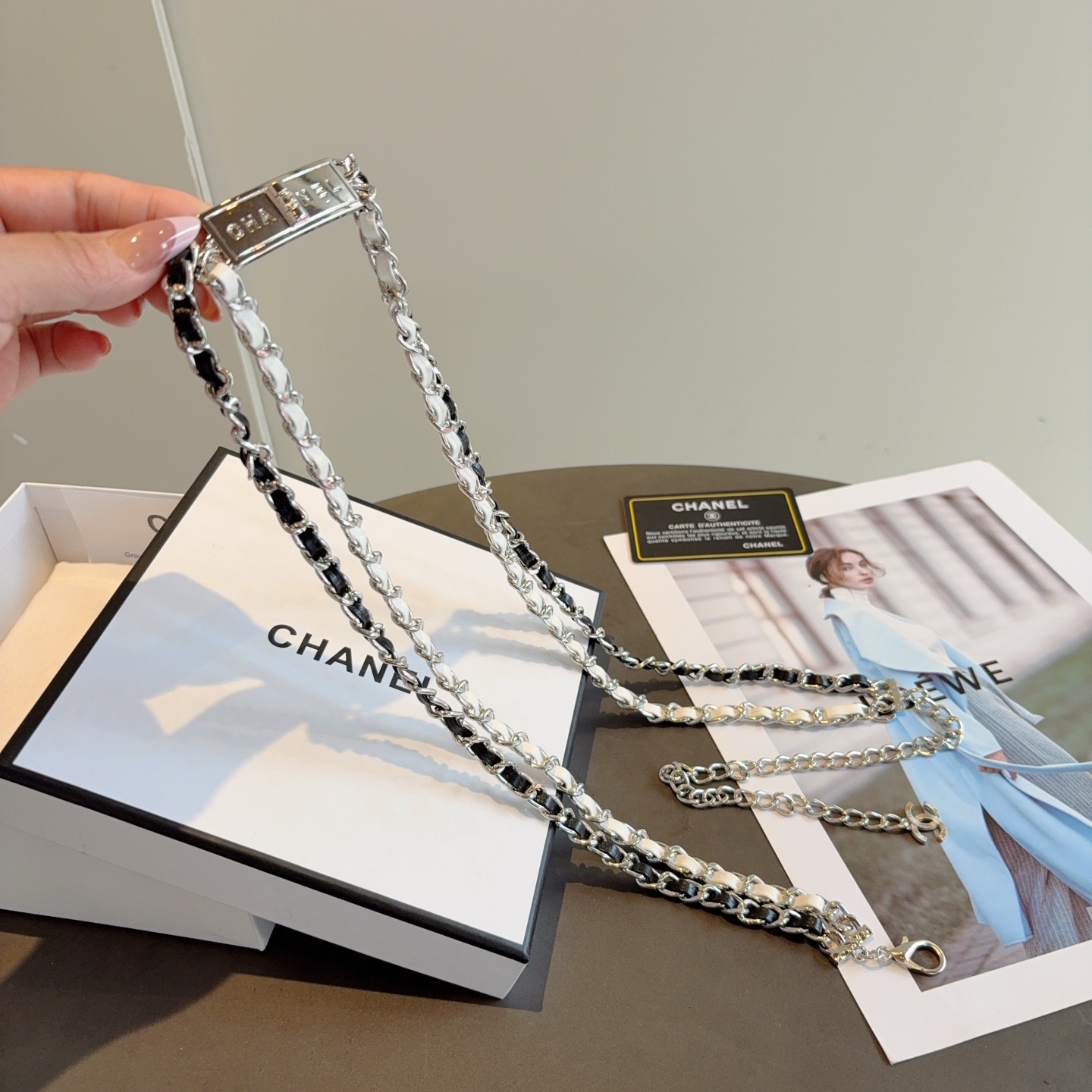 配包装CHANEL （香奈儿） 新款高端金属链条腰链 项链 两用款，轻奢风高级感百搭款 女神必备单品，时