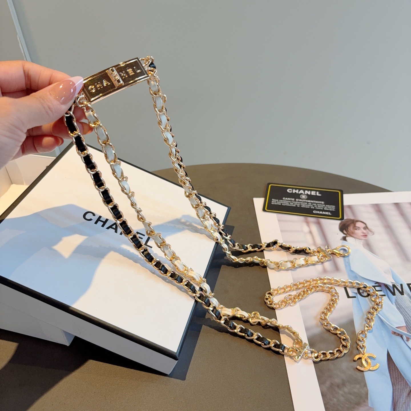 配包装CHANEL （香奈儿） 新款高端金属链条腰链 项链 两用款，轻奢风高级感百搭款 女神必备单品，时