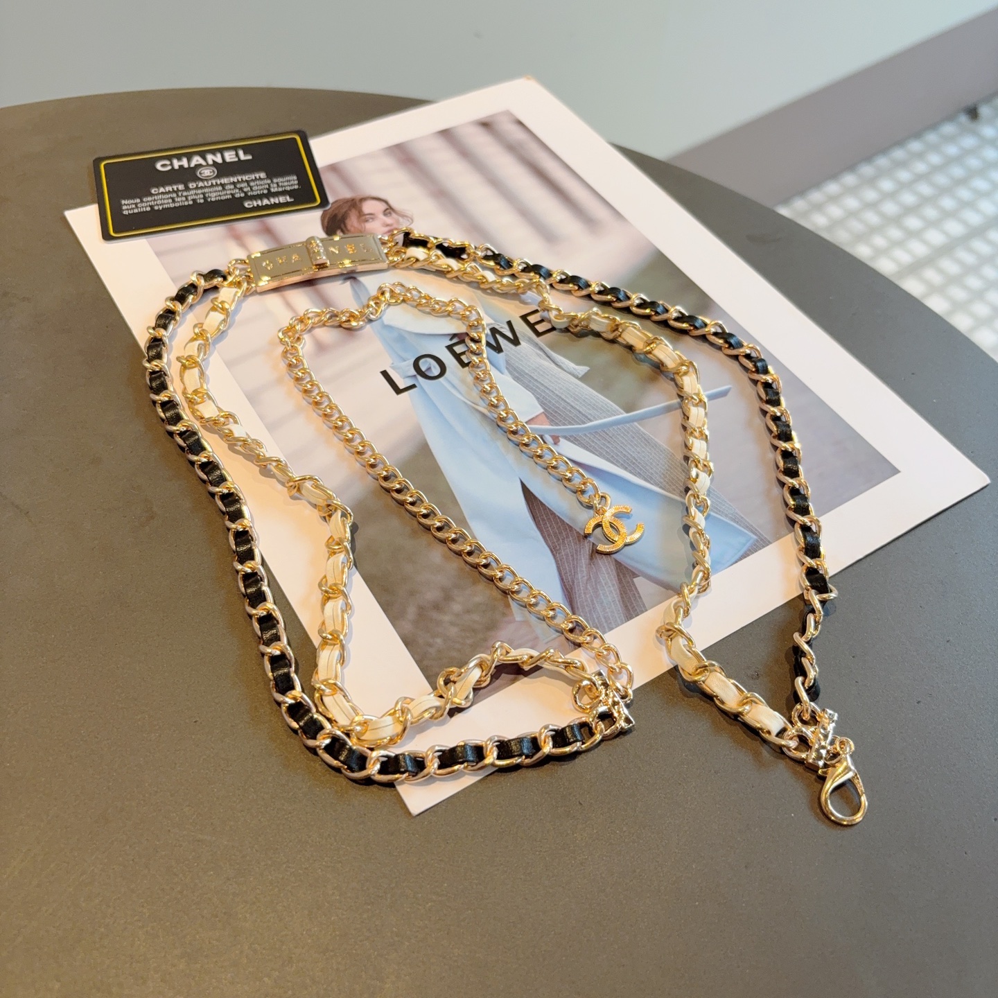 配包装CHANEL （香奈儿） 新款高端金属链条腰链 项链 两用款，轻奢风高级感百搭款 女神必备单品，时