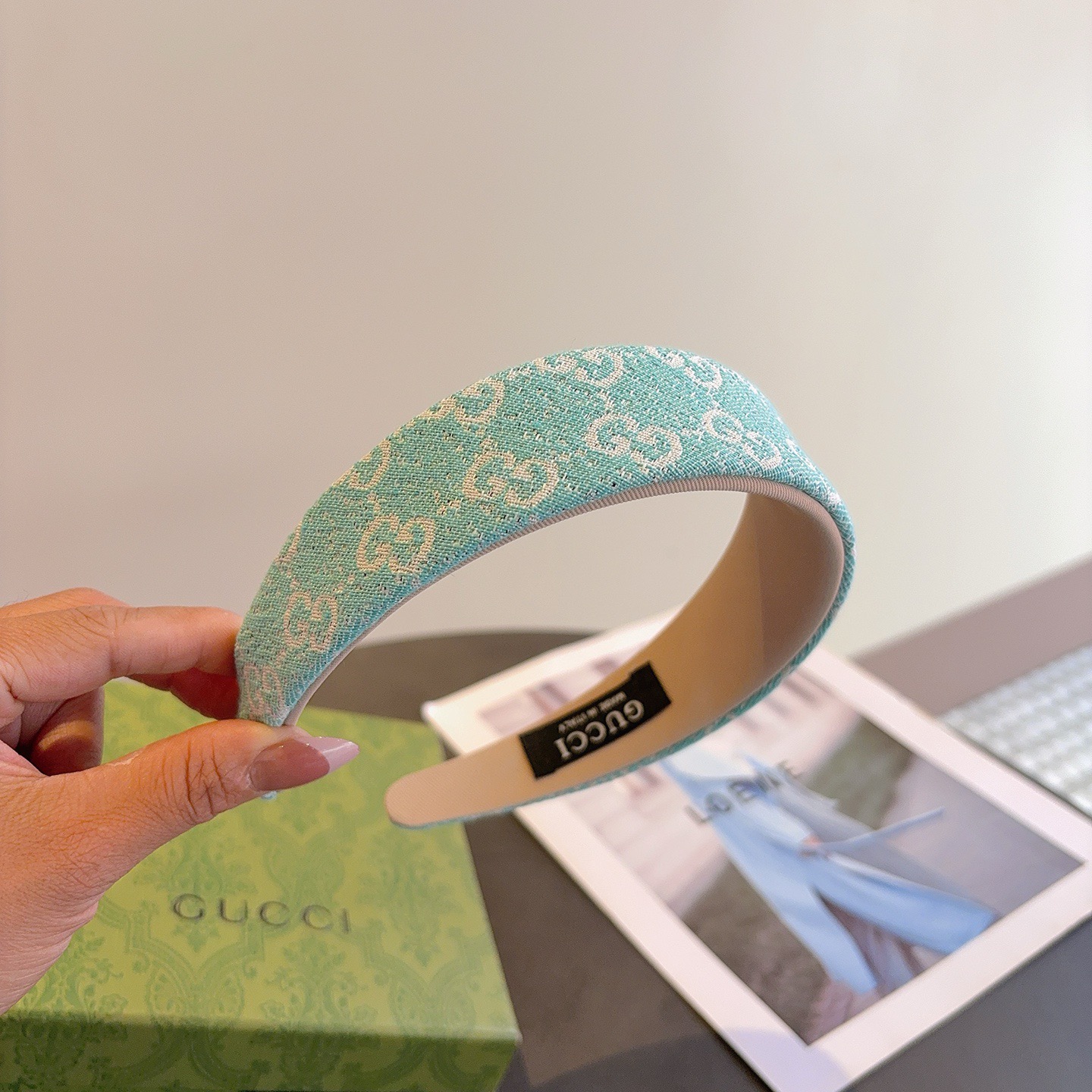 配包装Gucci（古奇）新款高版本双层发箍，佩戴舒适无压力，造型搭配必备头饰！非常时尚百搭！女神必备！名