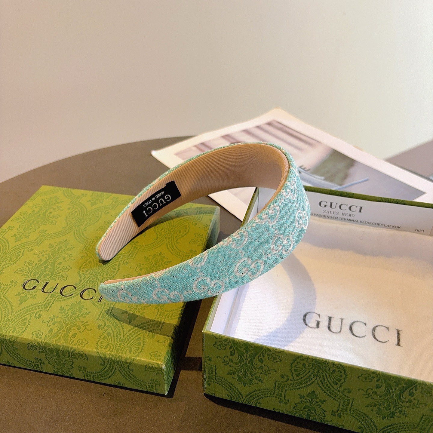 配包装Gucci（古奇）新款高版本双层发箍，佩戴舒适无压力，造型搭配必备头饰！非常时尚百搭！女神必备！名