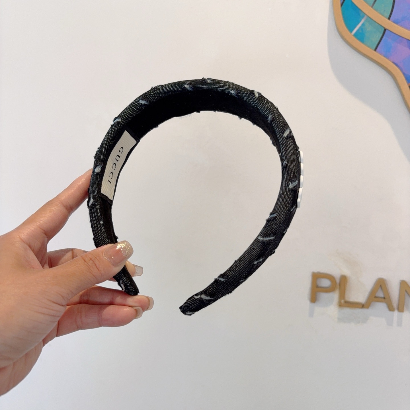 配包装Gucci古奇 明星经典新款牛仔布发箍，女神必备单品头箍，非常百搭，时尚潮流！