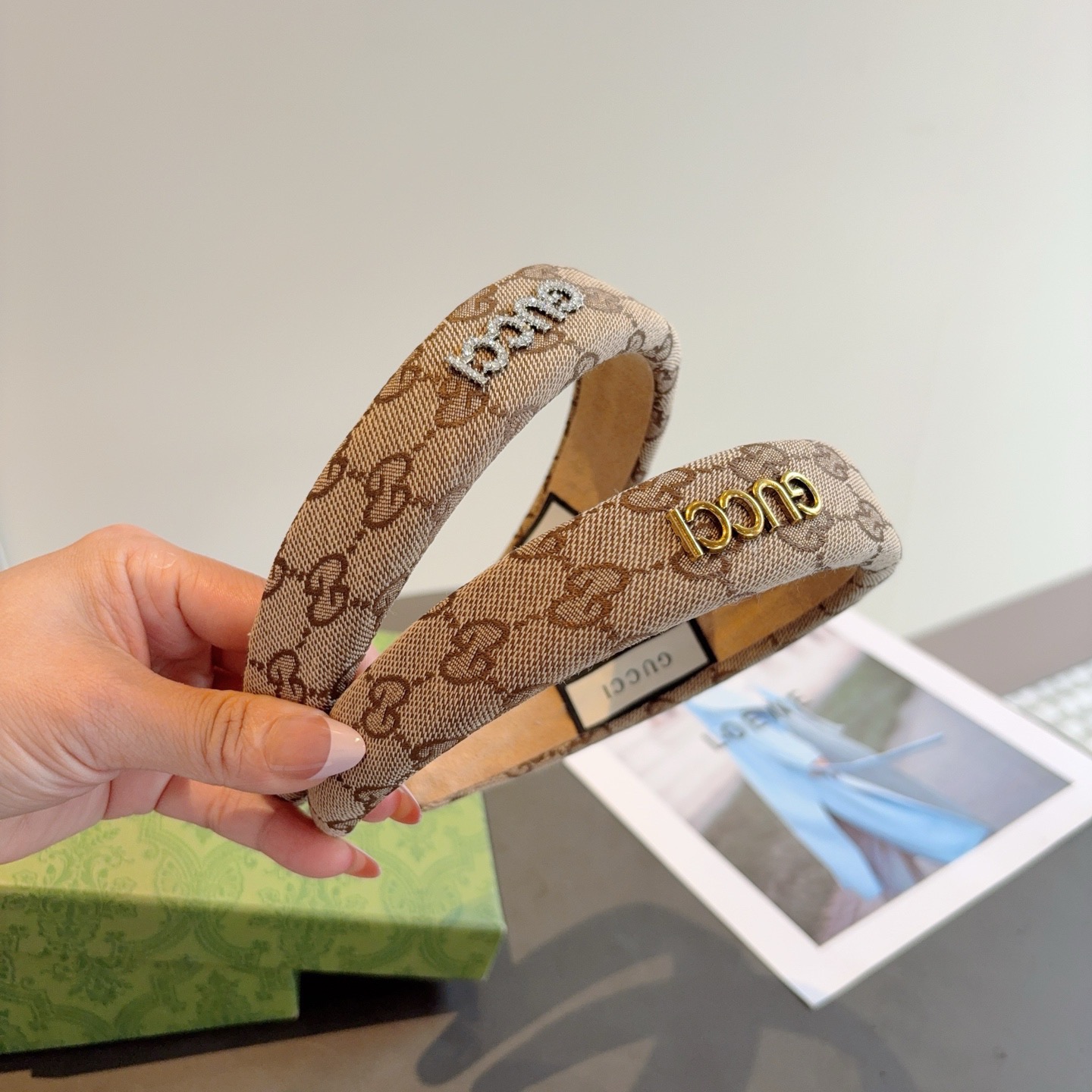 配包装Gucci古奇 官方经典新款双G发箍，女神必备单品，非常百搭，时尚潮流