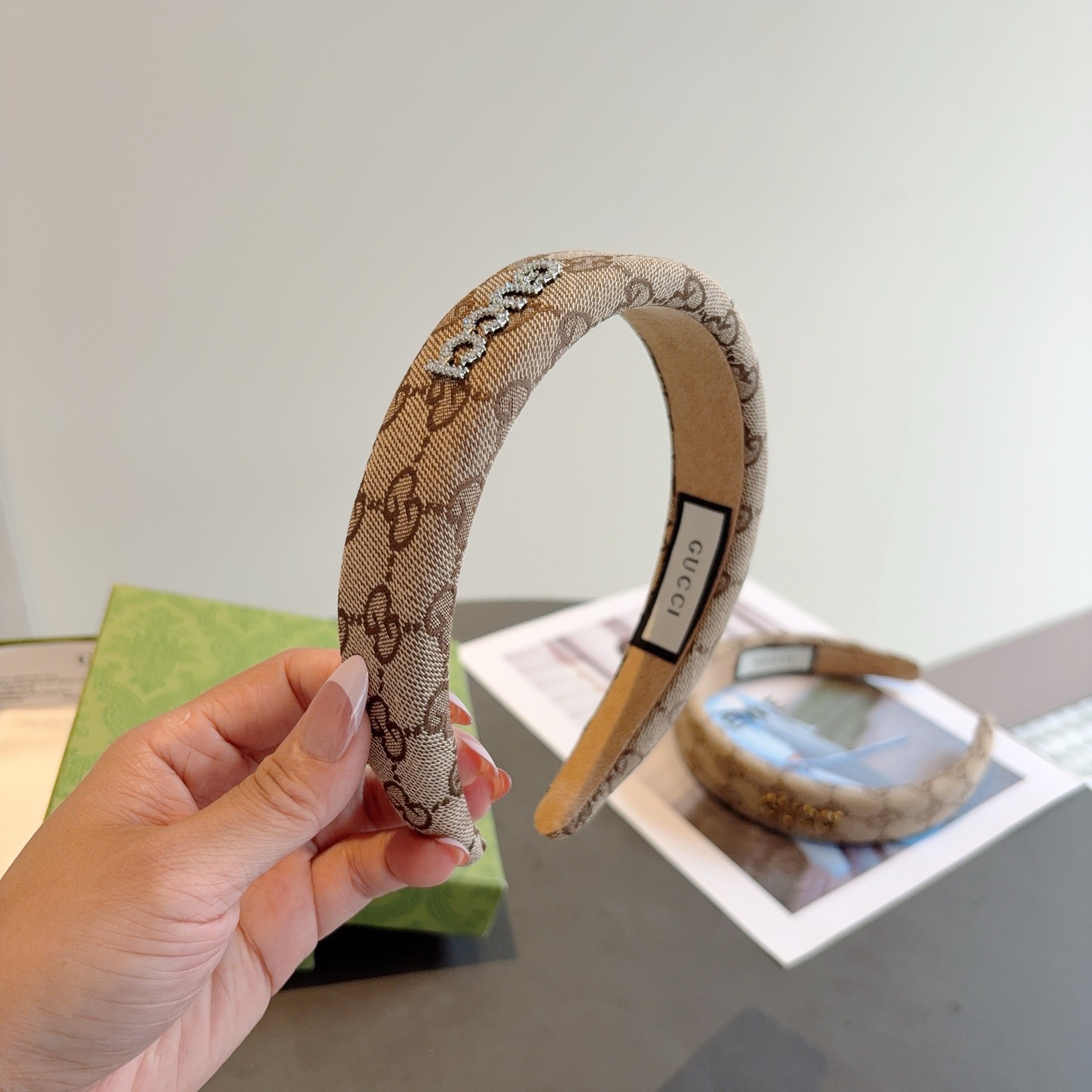 配包装Gucci古奇 官方经典新款双G发箍，女神必备单品，非常百搭，时尚潮流