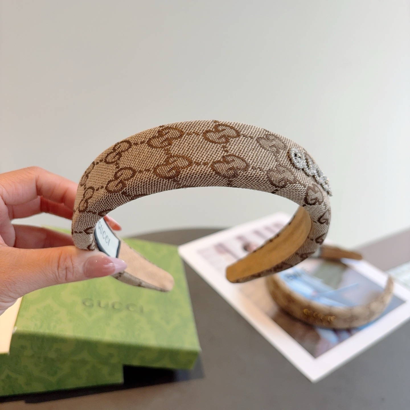 配包装Gucci古奇 官方经典新款双G发箍，女神必备单品，非常百搭，时尚潮流
