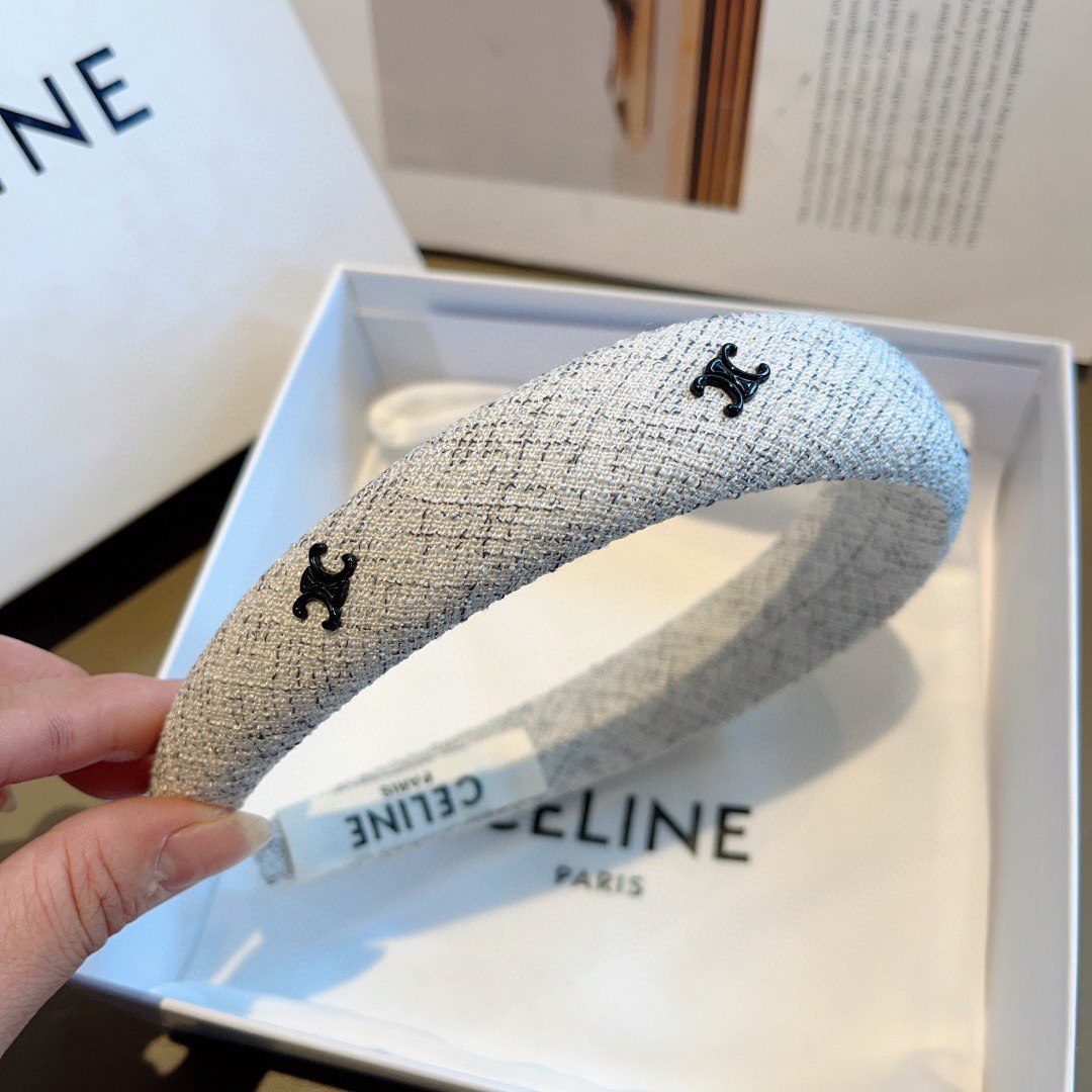 配包装CELINE（赛琳）新品网红同款发箍，佩戴舒适无压力，造型搭配必备！时尚外出百搭款发饰！