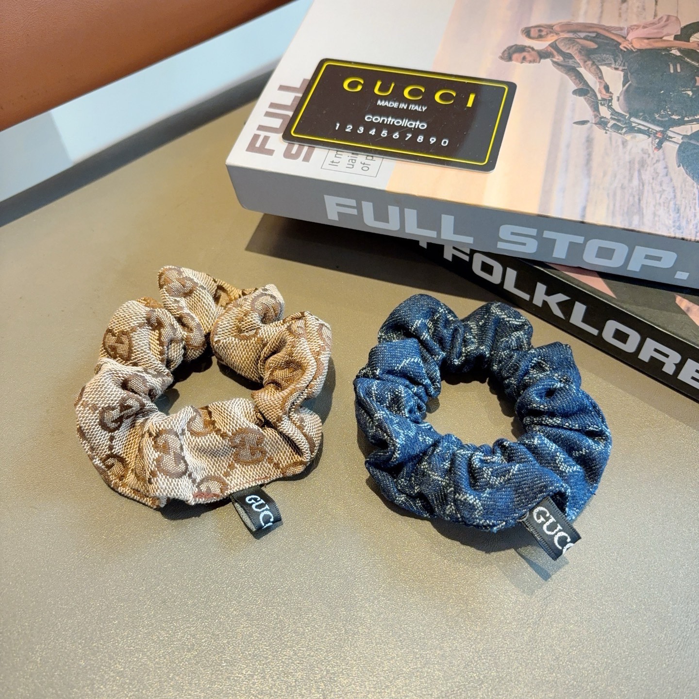 配包装Gucci古奇 双G经典款发圈皮筋 精致佩戴舒适无压力，造型搭配必备！非常时尚百搭！名媛范儿。女神