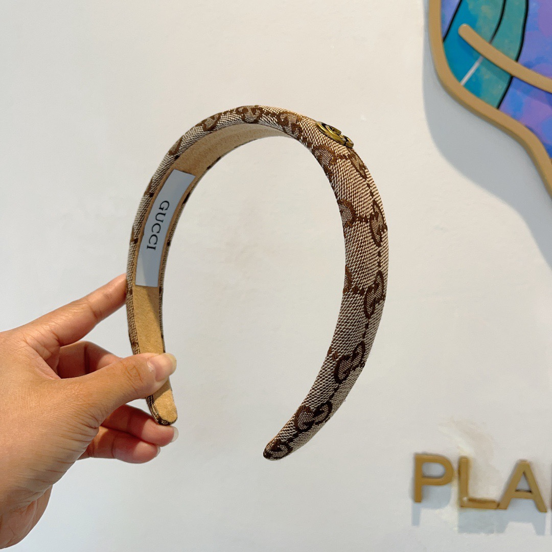 配包装Gucci古奇 官方经典新款双G发箍，女神必备单品，非常百搭，时尚潮流