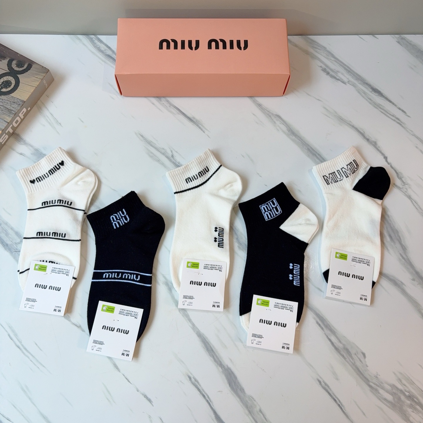 配包装【一盒5双】miumiu · 缪缪 高品质🔥超级爆款网红短筒袜子❗️ins明星网红推荐❗️火爆至极
