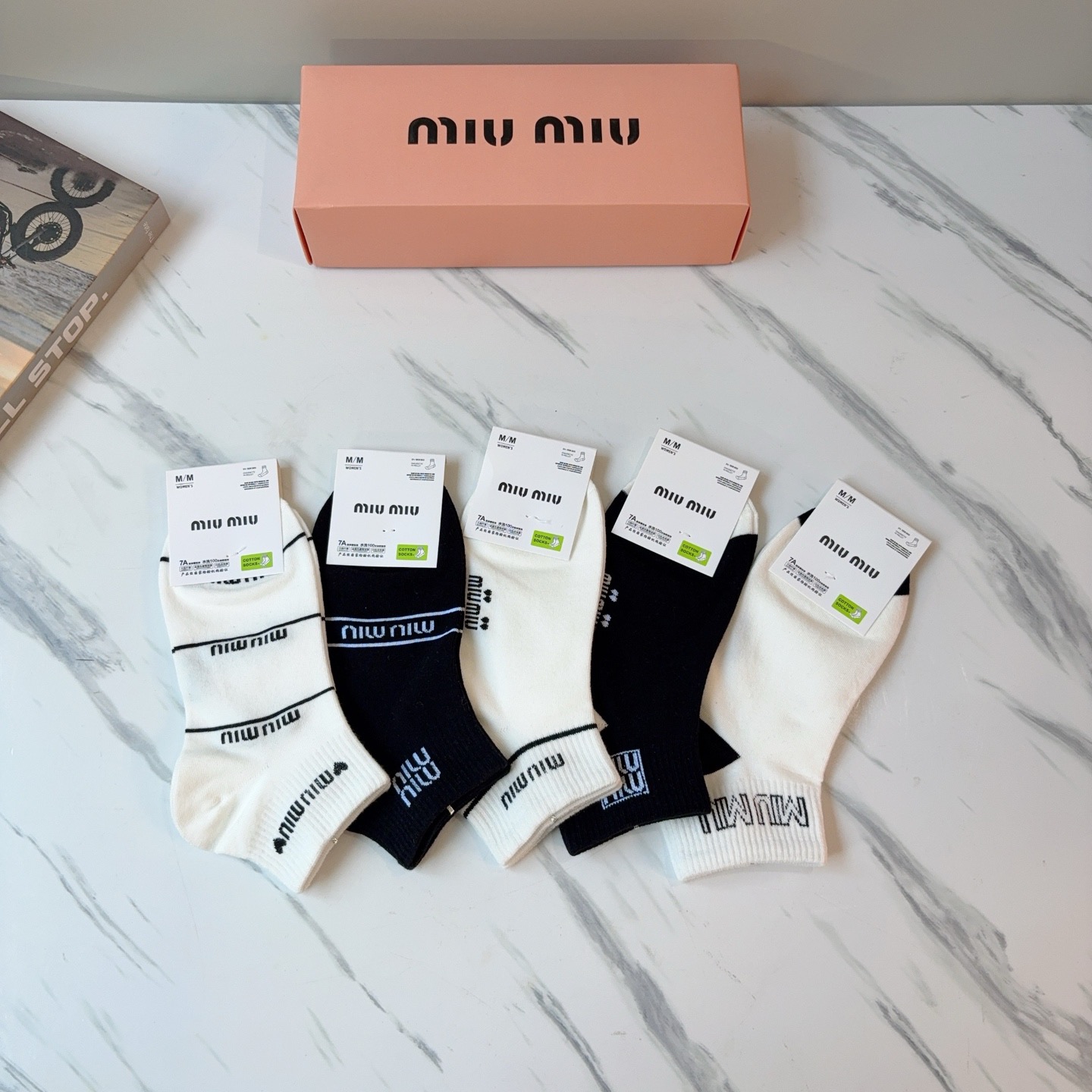 配包装【一盒5双】miumiu · 缪缪 高品质🔥超级爆款网红短筒袜子❗️ins明星网红推荐❗️火爆至极