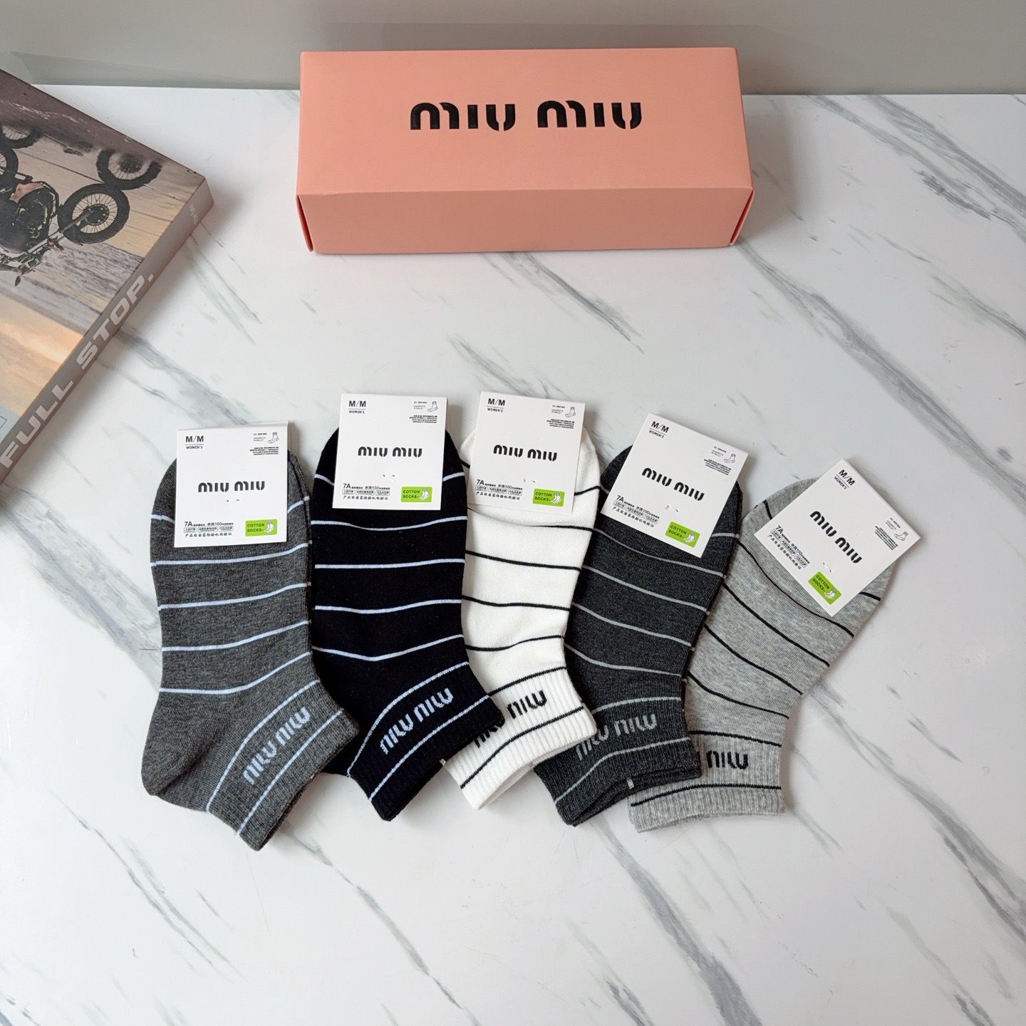 配包装【一盒5双】miumiu · 缪缪 高品质🔥超级爆款网红短筒袜子❗️ins明星网红推荐❗️火爆至极