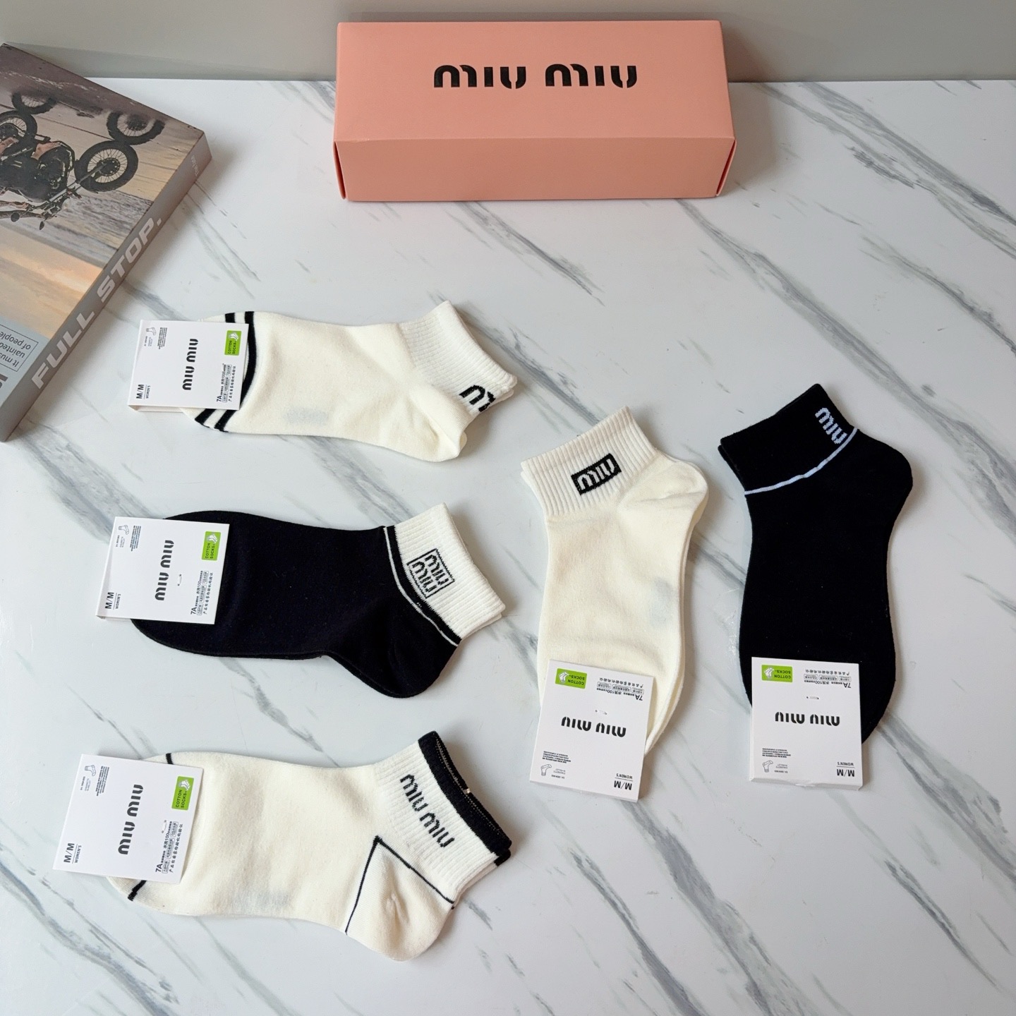 配包装【一盒5双】miumiu · 缪缪 高品质🔥超级爆款网红短筒袜子❗️ins明星网红推荐❗️火爆至极