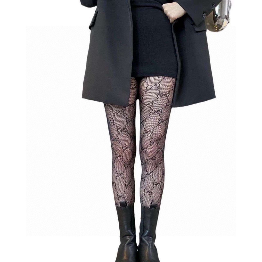 配包装（一盒1双）古琦Gucci古奇爆款小双G字母网袜 连裤袜🌟【腰部带logo】好看到爆炸 ，欧美大牌