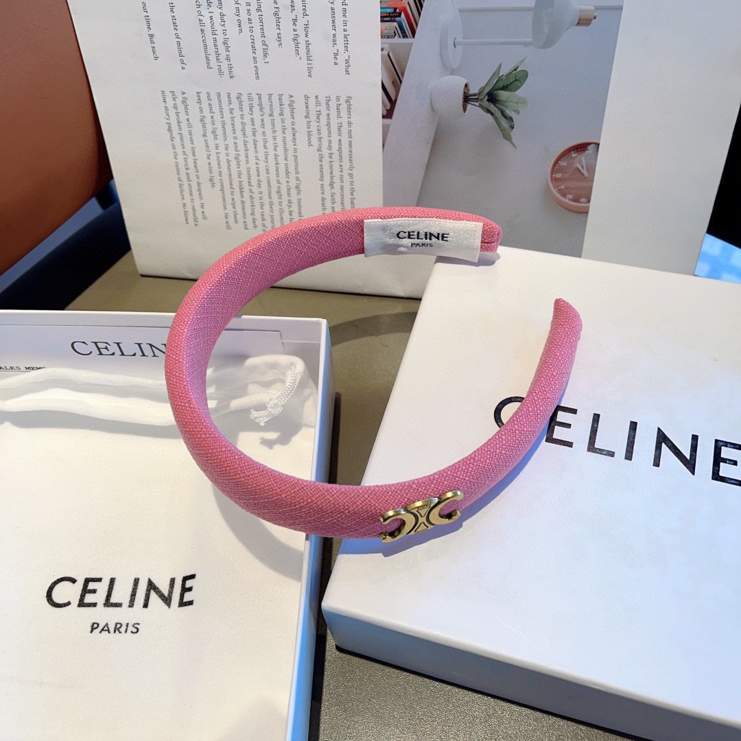 配包装CELINE（赛琳）经典新款螺纹发箍，女神必备头箍，非常舒时尚百搭，舒适潮流款！