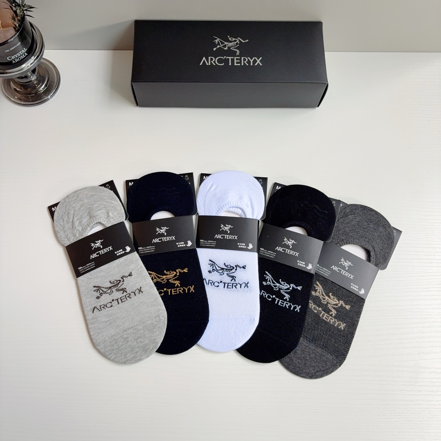 NO:880873,Comes with packaging (5 pairs in a box) ARC·TERYX (Archaeopteryx) 2026 new men's boat socks pure cotton fabric classic pattern logo big brand out on the street!  socks, stockings, socks arc'teryx, socks19860909配包装（一盒5双） ARC·TERYX（始祖鸟）2026新款男士船袜纯棉面料 经典的图案logo大牌出街！袜子,丝袜,袜子arc'teryx,socks,accessory