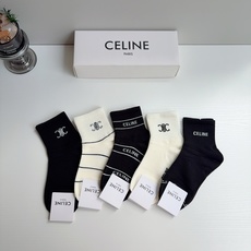 配包装(一盒5双) CELINE 赛琳 新款中筒袜!纯棉面料大牌出街,潮人必备袜子! 配包装(一盒5双) CELINE 赛琳 新款中筒袜!纯棉面料大牌出街,潮人必备袜子!