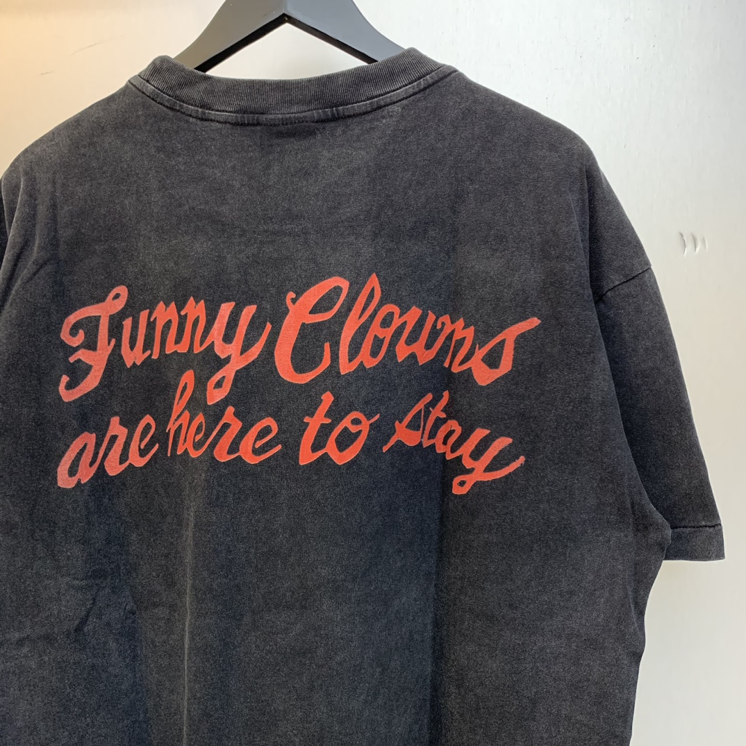 Saint Michael Retro Street Dress: Vintage Black Short Sleeve T-Shirts in Multiple Sizes - 图片 6