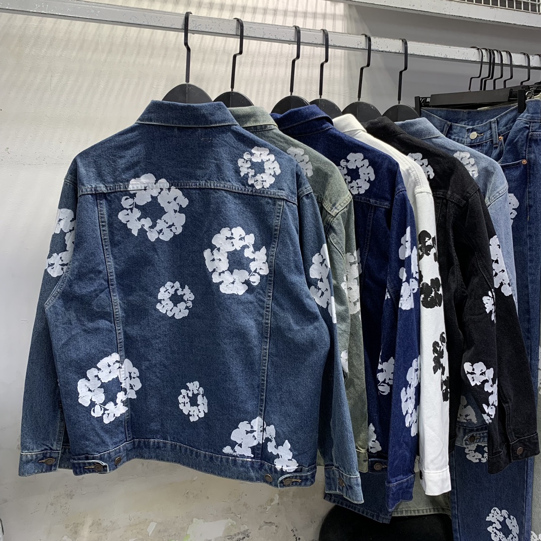 “Denim Tears Wood Cotton Cowboy Coat: High-Quality, Six Color Options, Various Sizes” - 图片 2