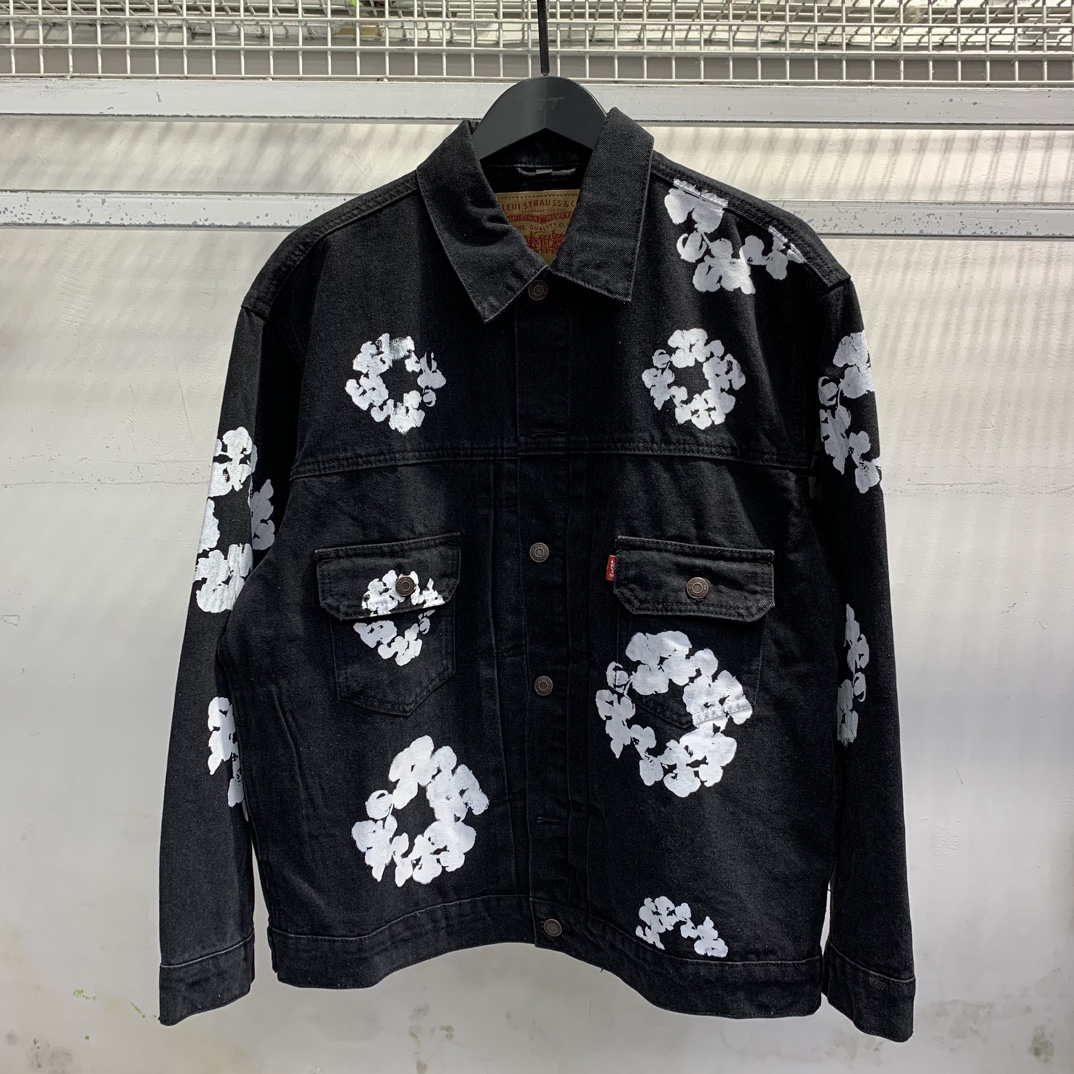 “Denim Tears Wood Cotton Cowboy Coat: High-Quality, Six Color Options, Various Sizes” - 图片 8