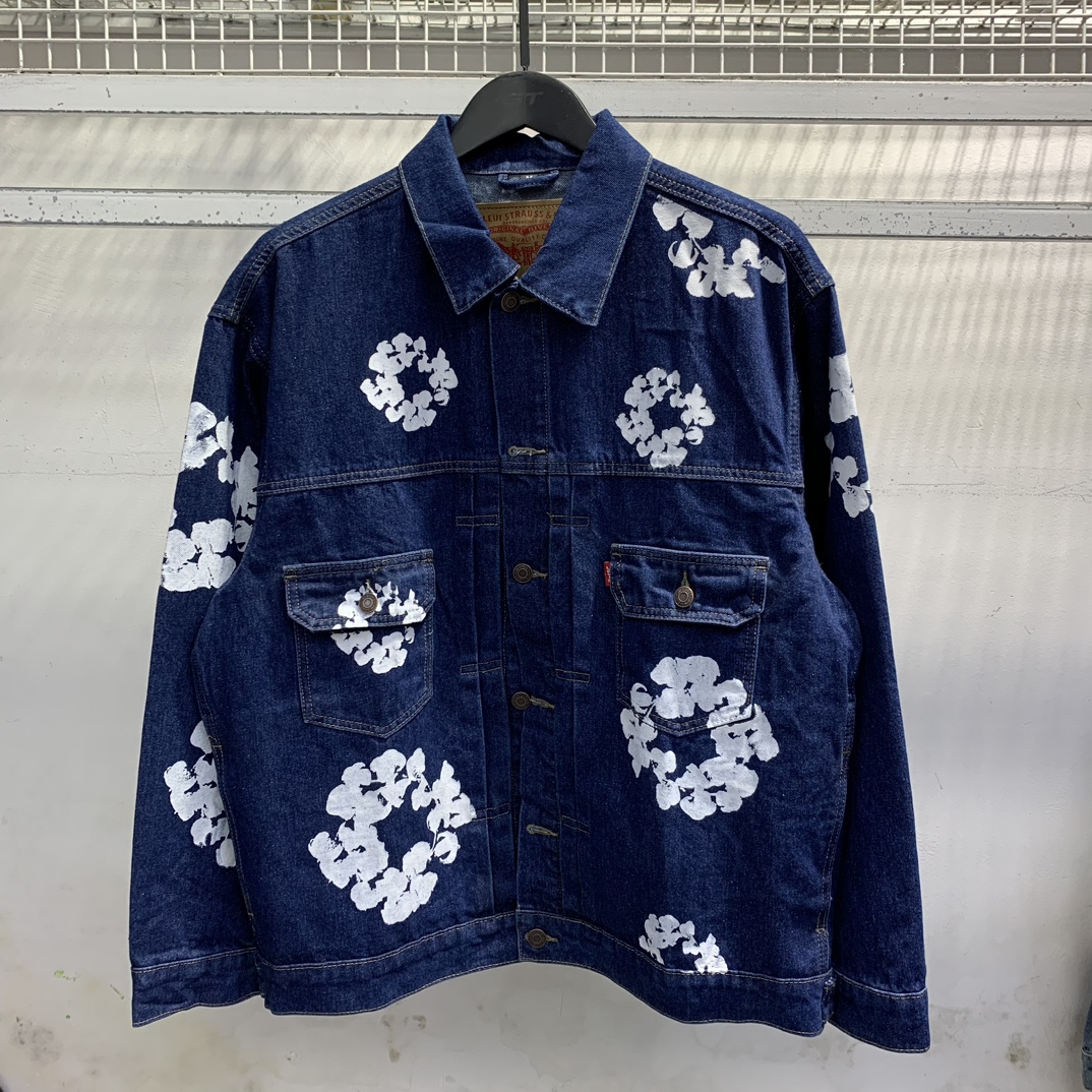“Denim Tears Wood Cotton Cowboy Coat: High-Quality, Six Color Options, Various Sizes” - 图片 6