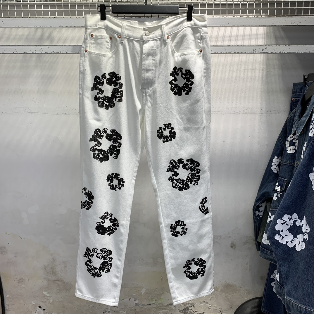 “LDB D107# Denim Tears: High-Quality Wooded Cotton Jeans, 6 Colors, Sizes 30-36” - 图片 7
