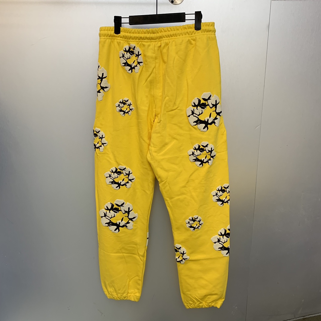 LDB Cactus Denim Tears Sweetpants: 100% Cotton Bubble-Protected Pants in Multiple Colors & Sizes - 图片 2