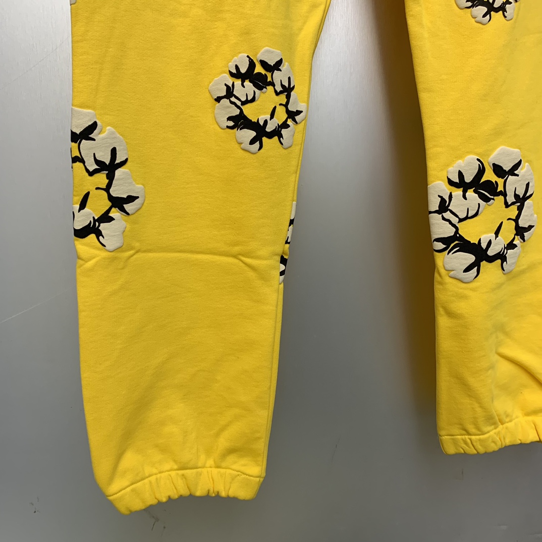 LDB Cactus Denim Tears Sweetpants: 100% Cotton Bubble-Protected Pants in Multiple Colors & Sizes - 图片 3