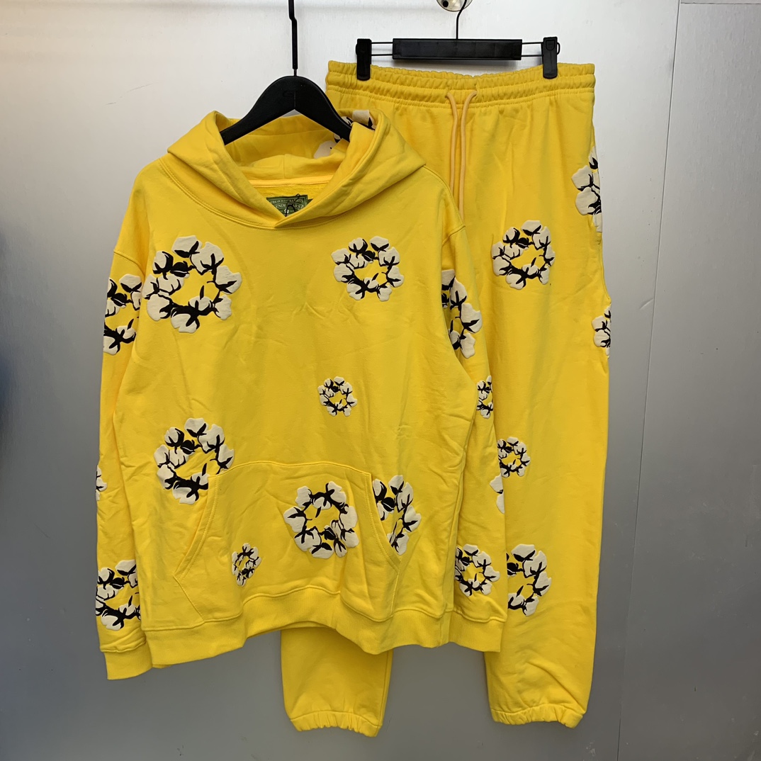 LDB Cactus Denim Tears Sweetpants: 100% Cotton Bubble-Protected Pants in Multiple Colors & Sizes - 图片 8