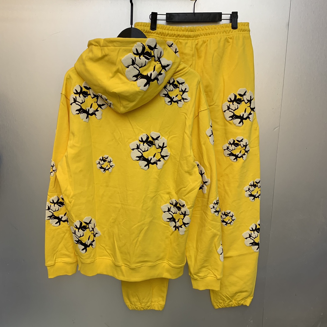 LDB Cactus Denim Tears Sweetpants: 100% Cotton Bubble-Protected Pants in Multiple Colors & Sizes - 图片 7