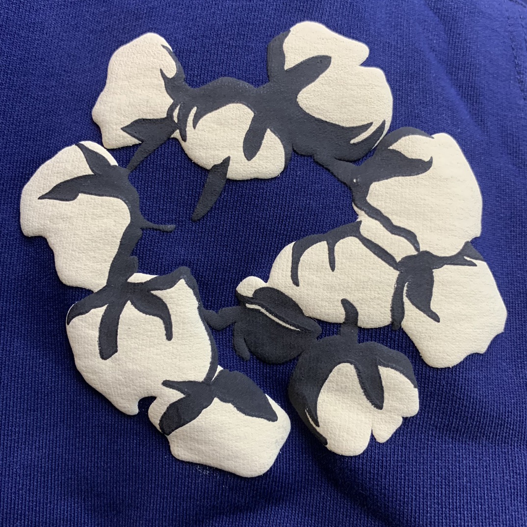 LDB D108 Cactus Denim Tears Wreath Hoodie: Cotton Coat in Black, Yellow, Navy. Sizes S-XL. - 图片 6