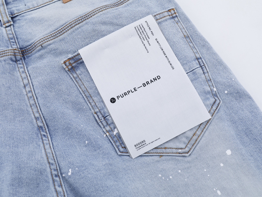 “High-End Purple-Brand Jeans: Quality, Detail, and American Style” - 图片 5