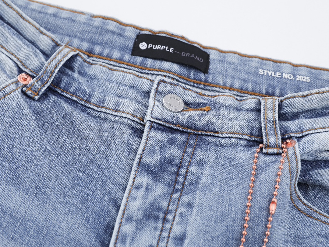 LDB PB135# Purple-Brand Pocket Jeans: High-End Quality American Street Fashion. - 图片 7