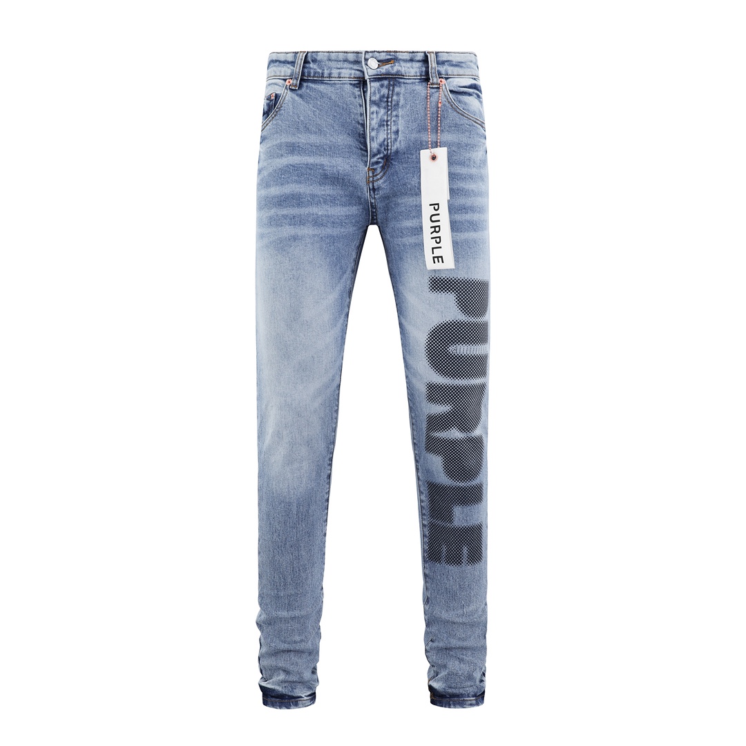 LDB PB135# Purple-Brand Pocket Jeans: High-End Quality American Street Fashion. - 图片 2