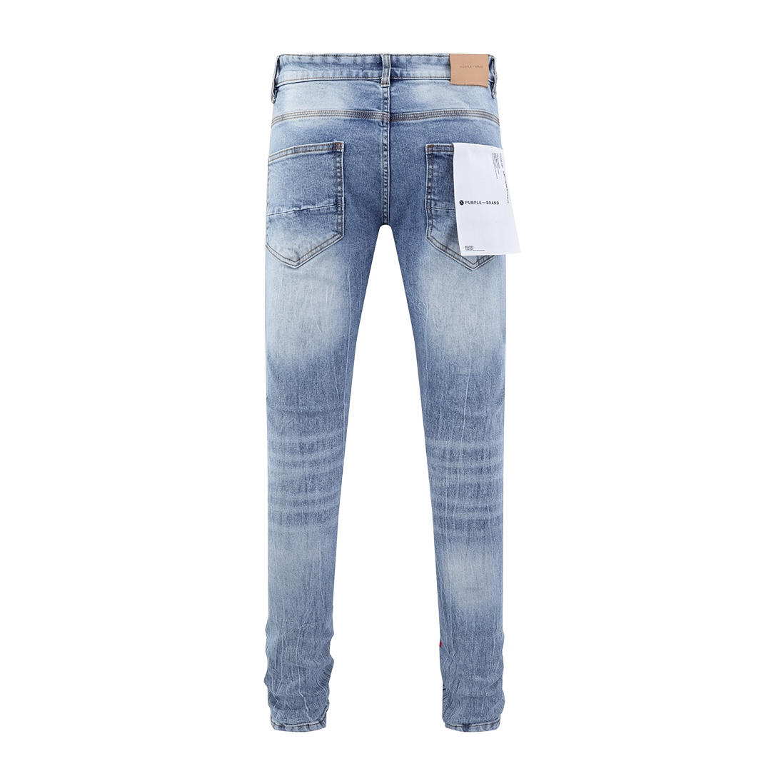 LDB PB126# PURPLE-BRAND High-End Ink Scratching Detail Jeans - 图片 3