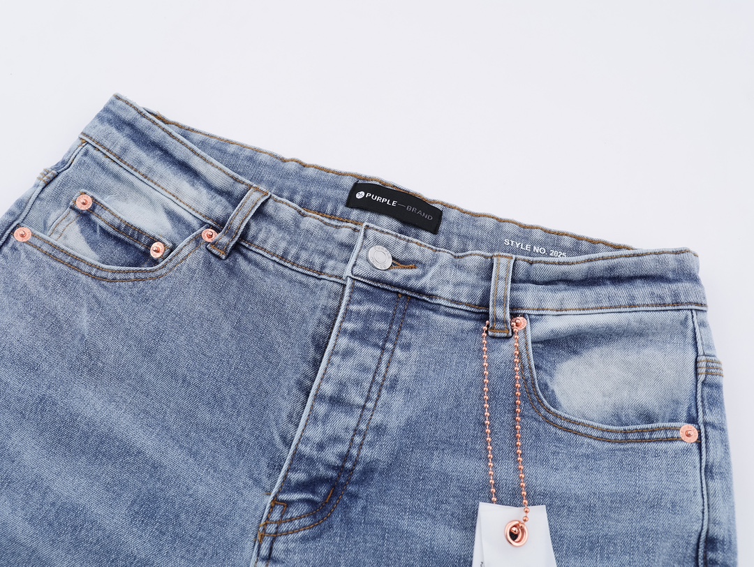 LDB PB126# PURPLE-BRAND High-End Ink Scratching Detail Jeans - 图片 7
