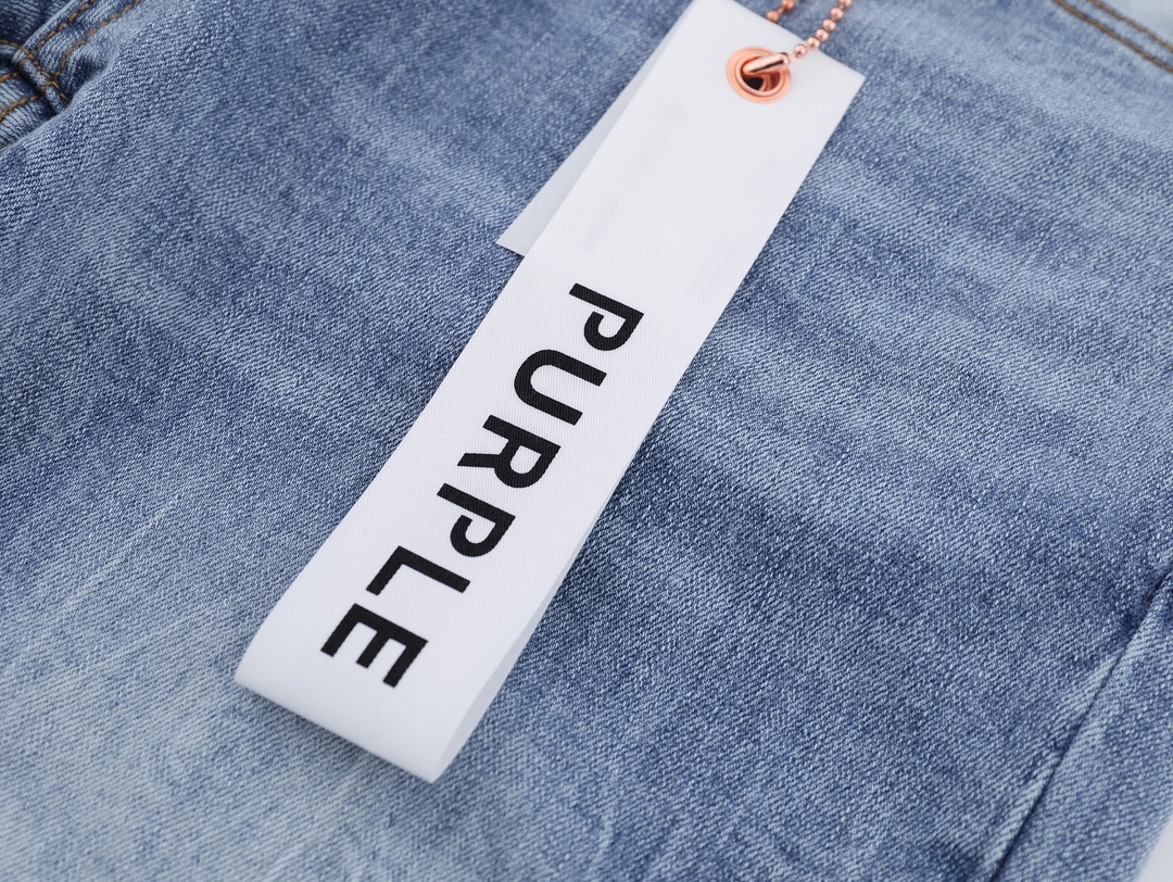 LDB PB126# PURPLE-BRAND High-End Ink Scratching Detail Jeans - 图片 8
