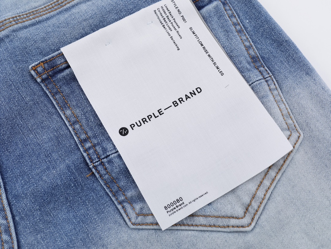 High-End Purple Brand Jeans: Unique Design, Premium Quality, American Style. - 图片 5