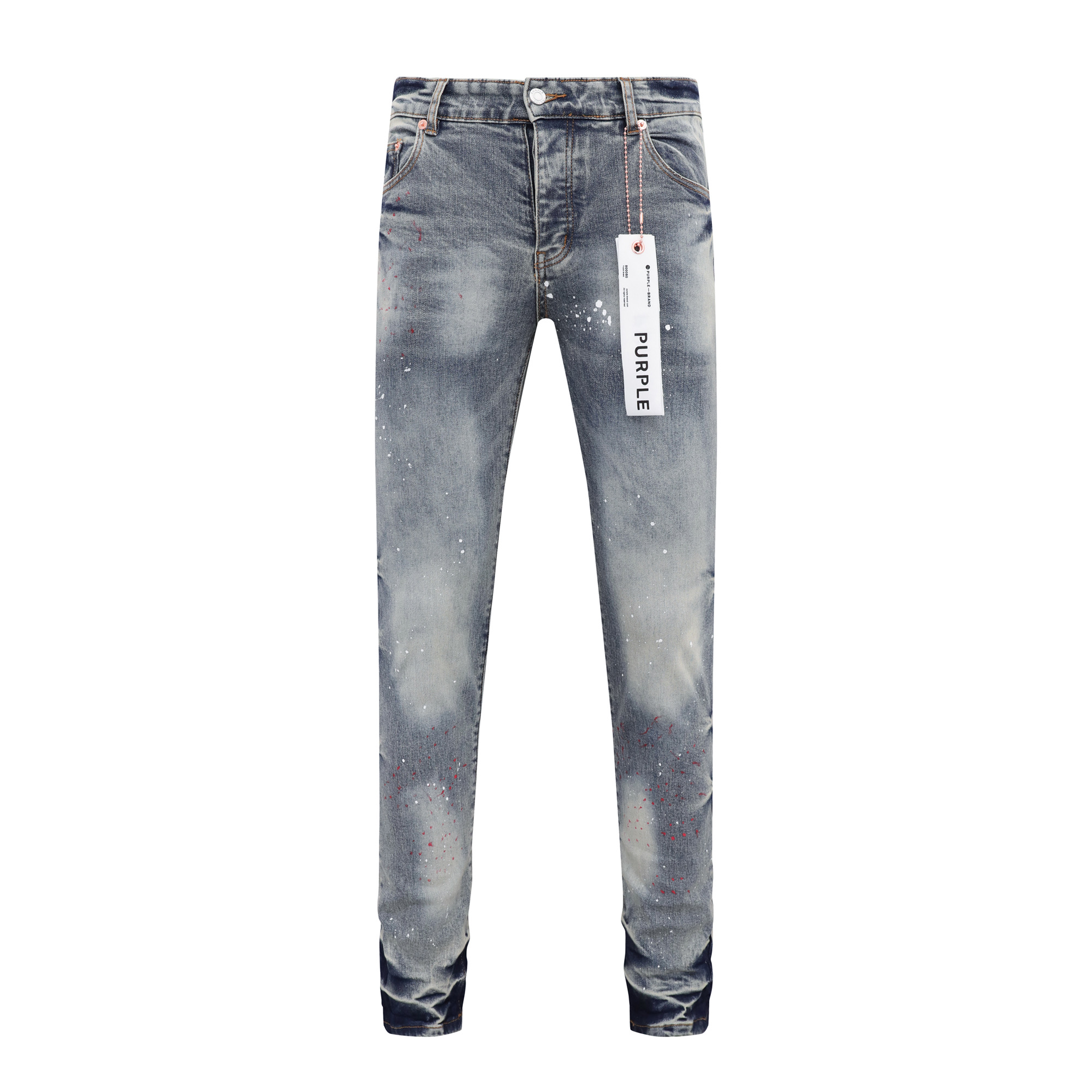 PURPLE Brand New Light-Coloured Jeans with Unique Graffiti Detail - 图片 2