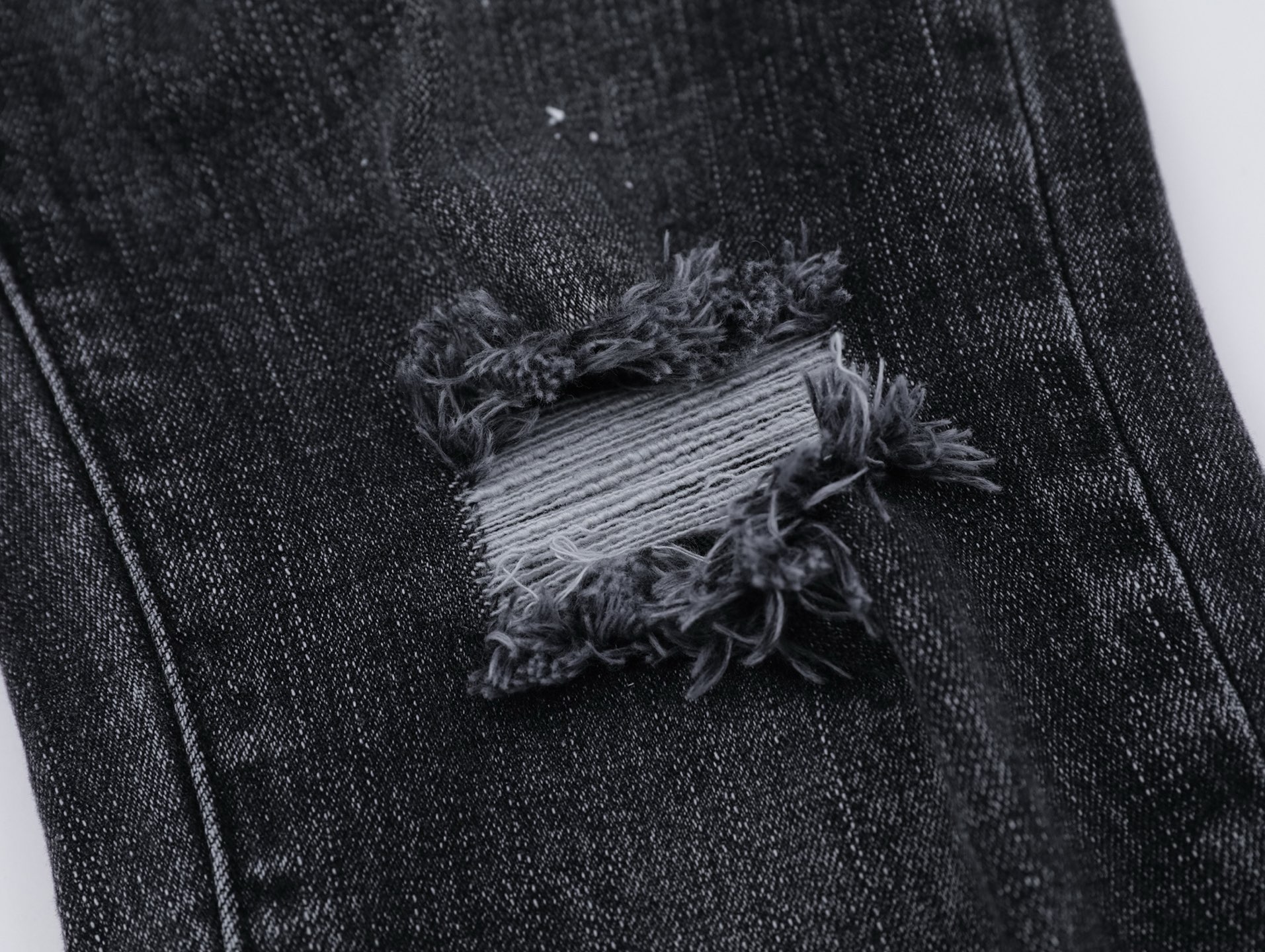 LDB PB116# PURPLE-BRAND Jeans: High-End Quality, American Style, Limited Edition, Black Color. - 图片 4