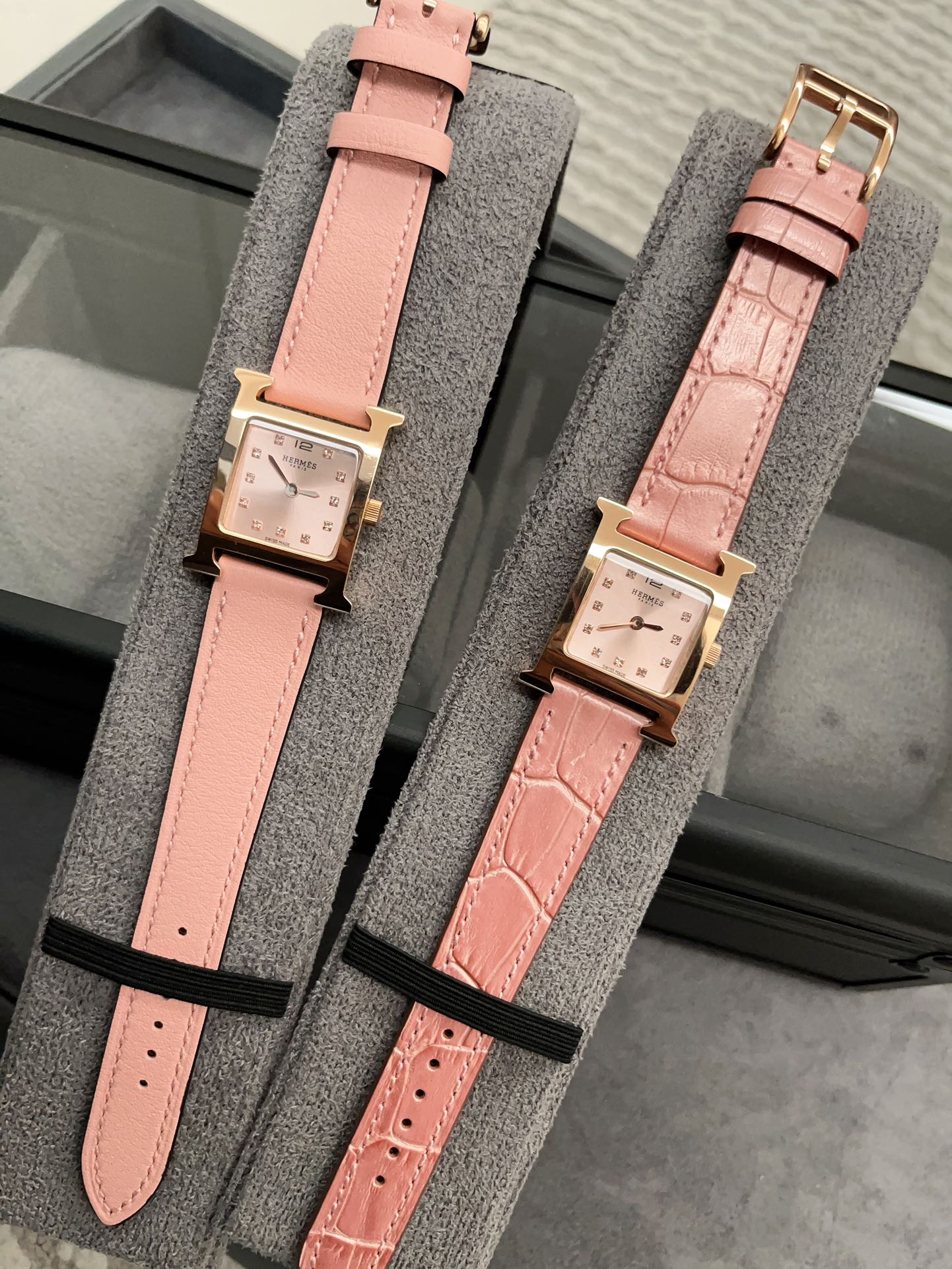 The Quality Replica
 Hermes Watch Fake High Quality
 Pink Calfskin Cowhide