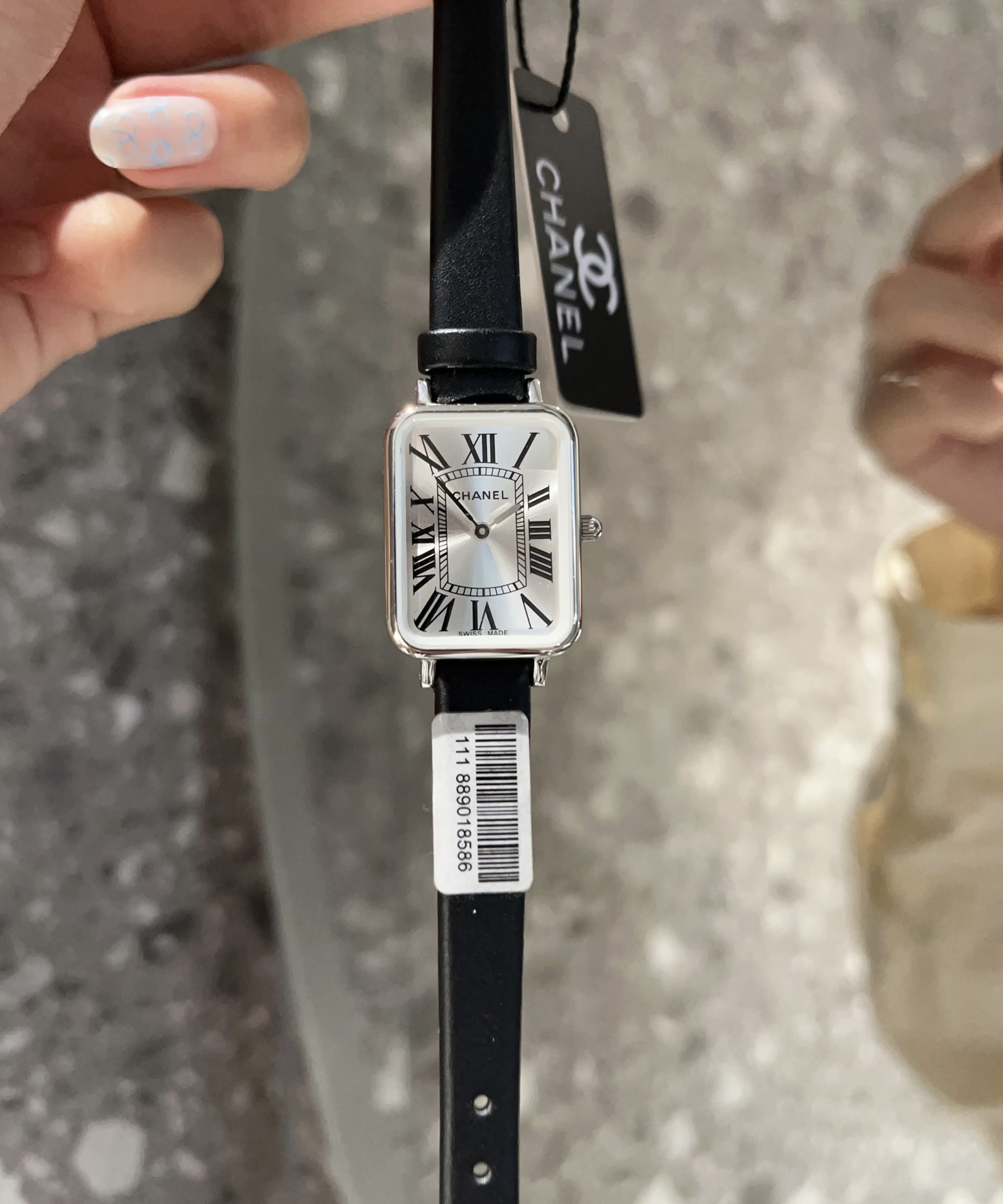 Chanel Premiere silver case, diamond bezel, white dial, white strap 20mm Women's Quartz