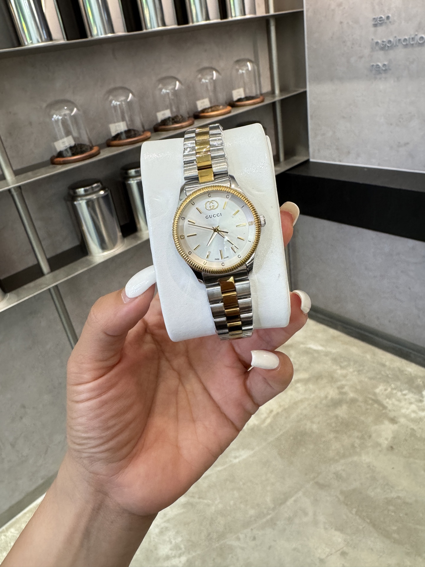 Gucci G-Timeless Essentials Watch, Stainless Steel & Gold, Elegant Design 9 i1747975075541 3340 0 7