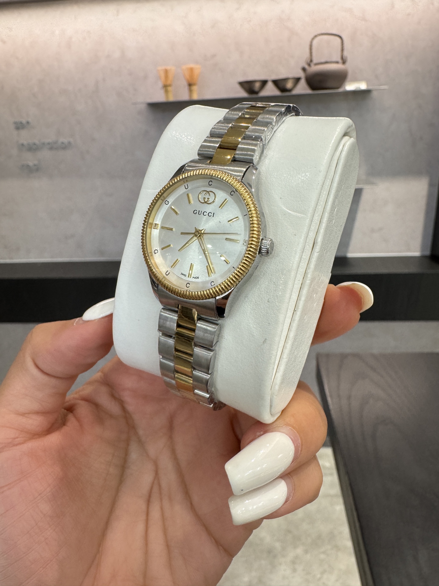 Gucci G-Timeless Essentials Watch, Stainless Steel & Gold, Elegant Design 8 i1747975076723 9932 0 6