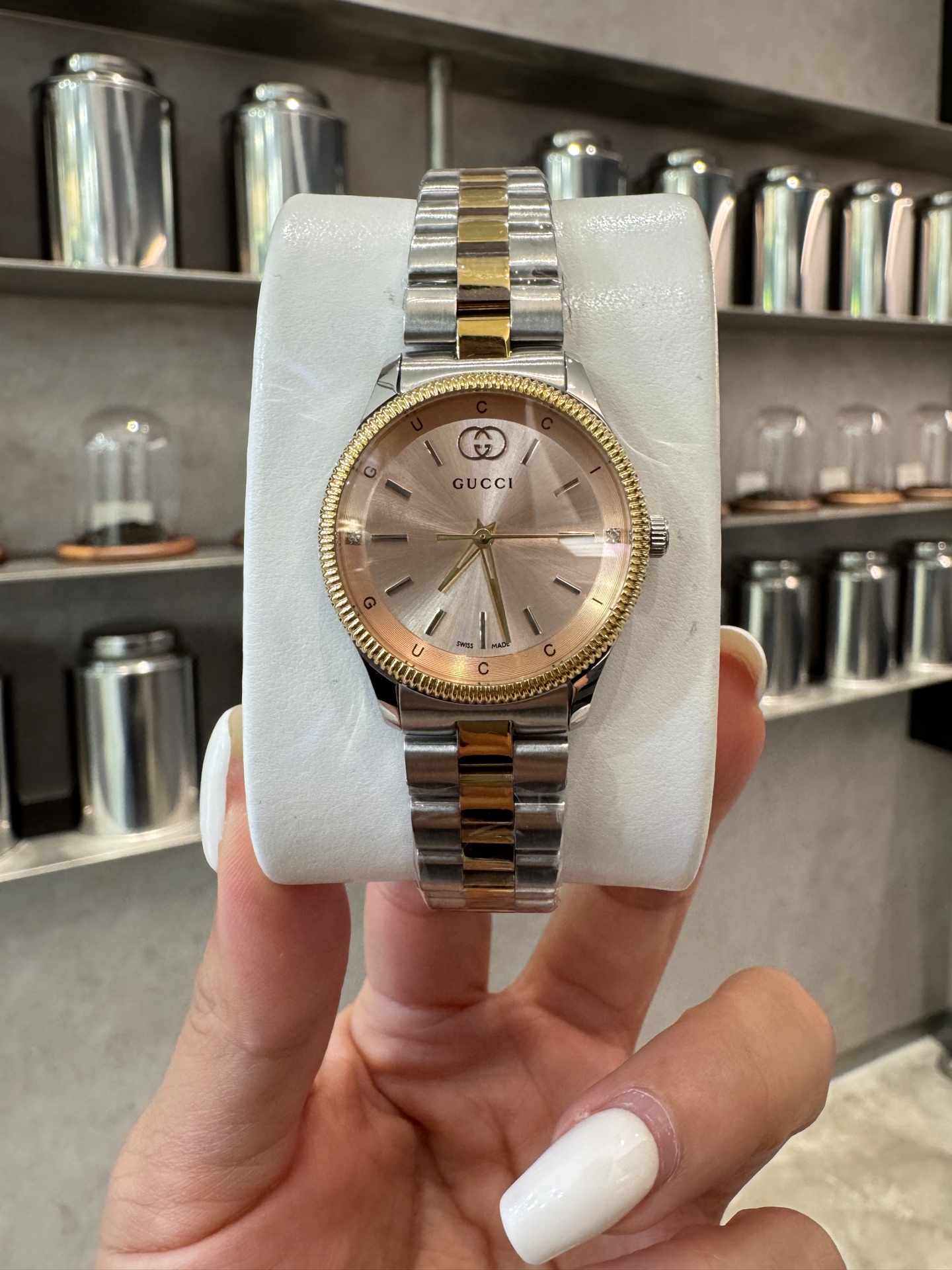 Gucci G-Timeless Essentials Watch, Stainless Steel & Gold, Elegant Design 10 i1747975076827 2071 0 8