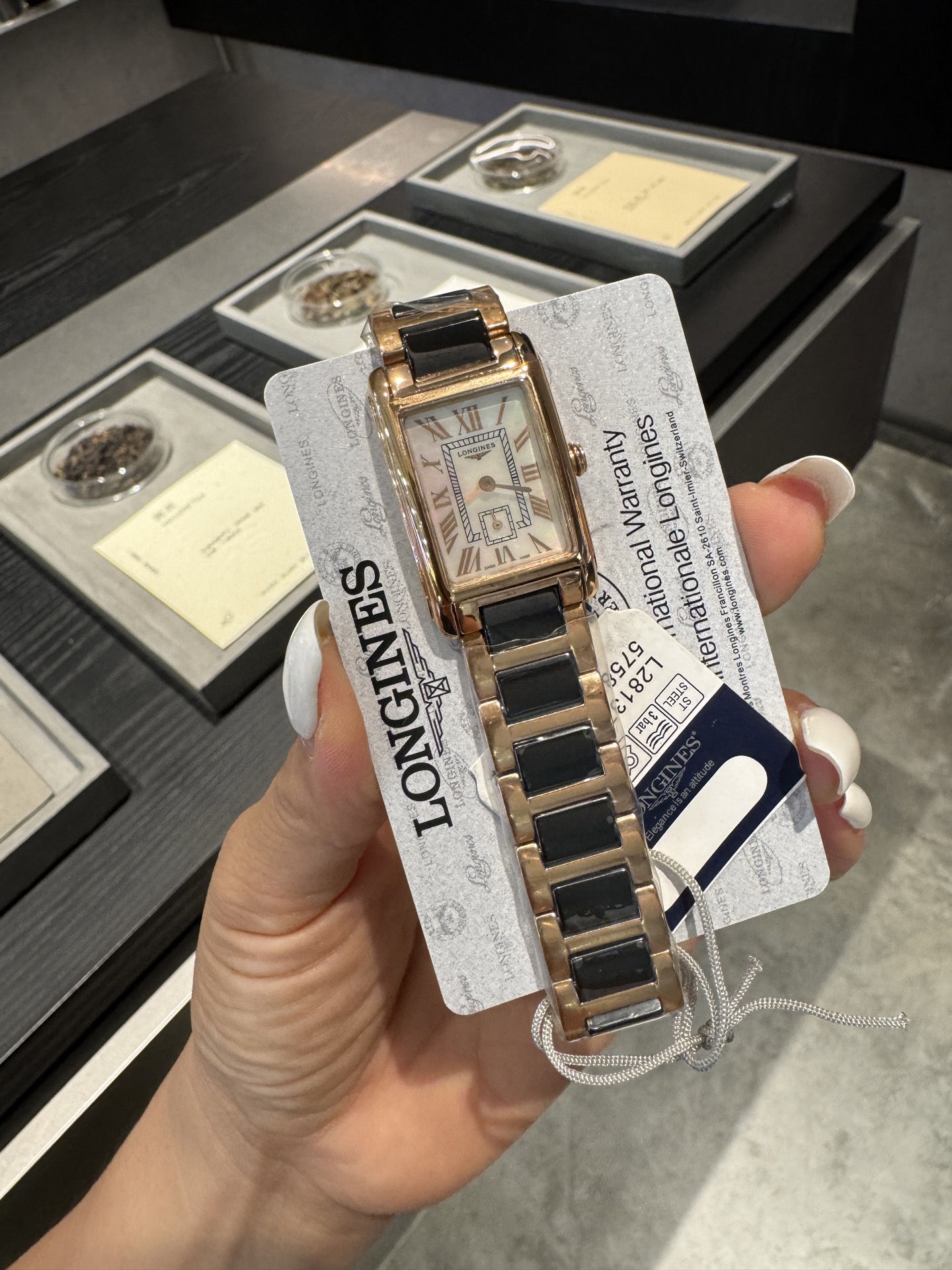 Longines DolceVita Women's Watch, Stainless Steel & Ceramic Bracelet, Rectangle 4 i1748338304311 2020 0 2