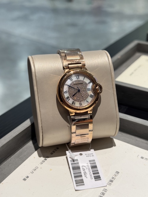 Cartier Ballon Bleu 36mm Diamond Dial Rose Gold Swiss Quartz Watch 1 Cartier Ballon Bleu 36mm Diamond Dial Rose Gold Swiss Quartz Watch