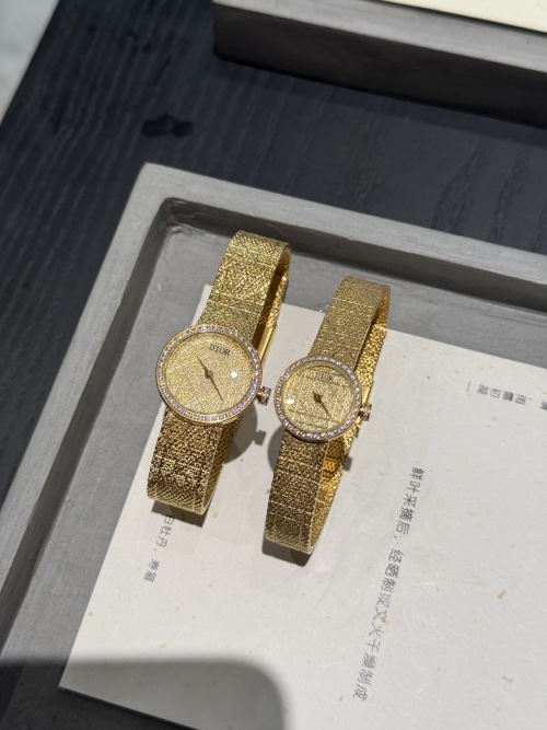 Dior LA D MY DIOR Gold-Tone Watch with Diamond-Set Bezel, CD0411 Series 1 Dior LA D MY DIOR Gold-Tone Watch with Diamond-Set Bezel, CD0411 Series