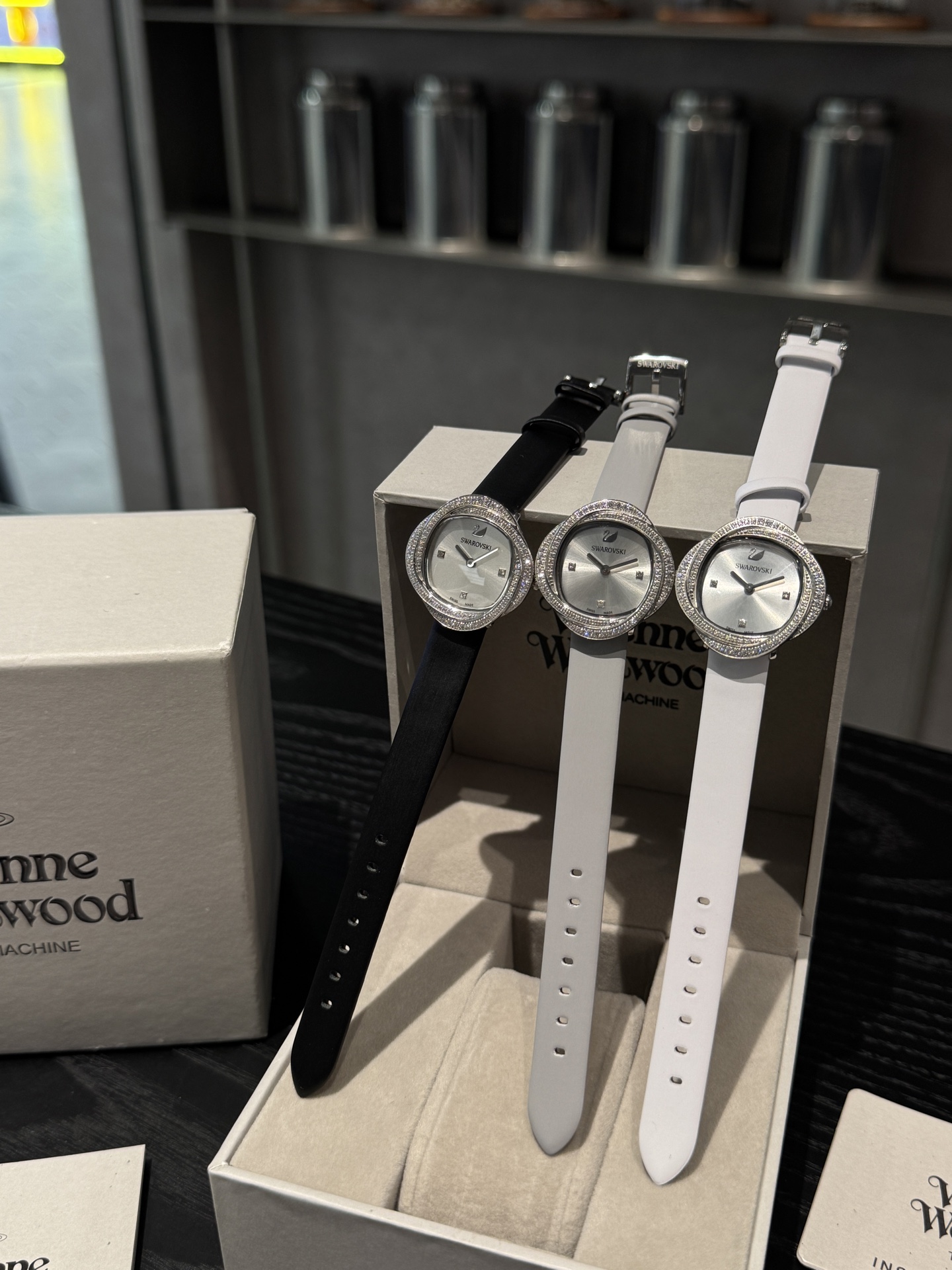 Swarovski Women's Silver-Tone Crystal Flower Watch with Leather Strap, 30mm 8 i1756796330229 398 0 0